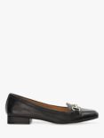 Dune Graice Snaffle Trim Leather Loafers, Black