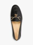 Dune Graysons Leather Flexible Sole Tassel Loafers, Black