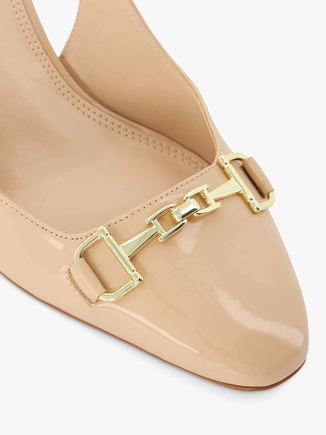 Buy Dune Detailed Slingback Block Heel Shoes, Blush Patent Online at johnlewis.com