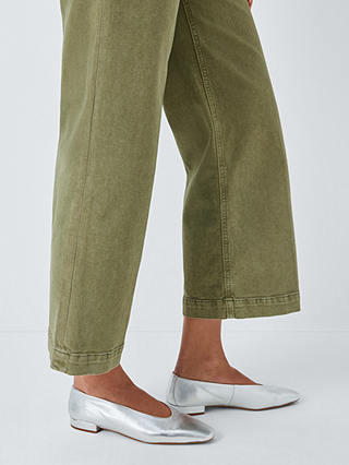 PAIGE Anessa Wide Leg Ankle Jeans, Vintage Mossy Green