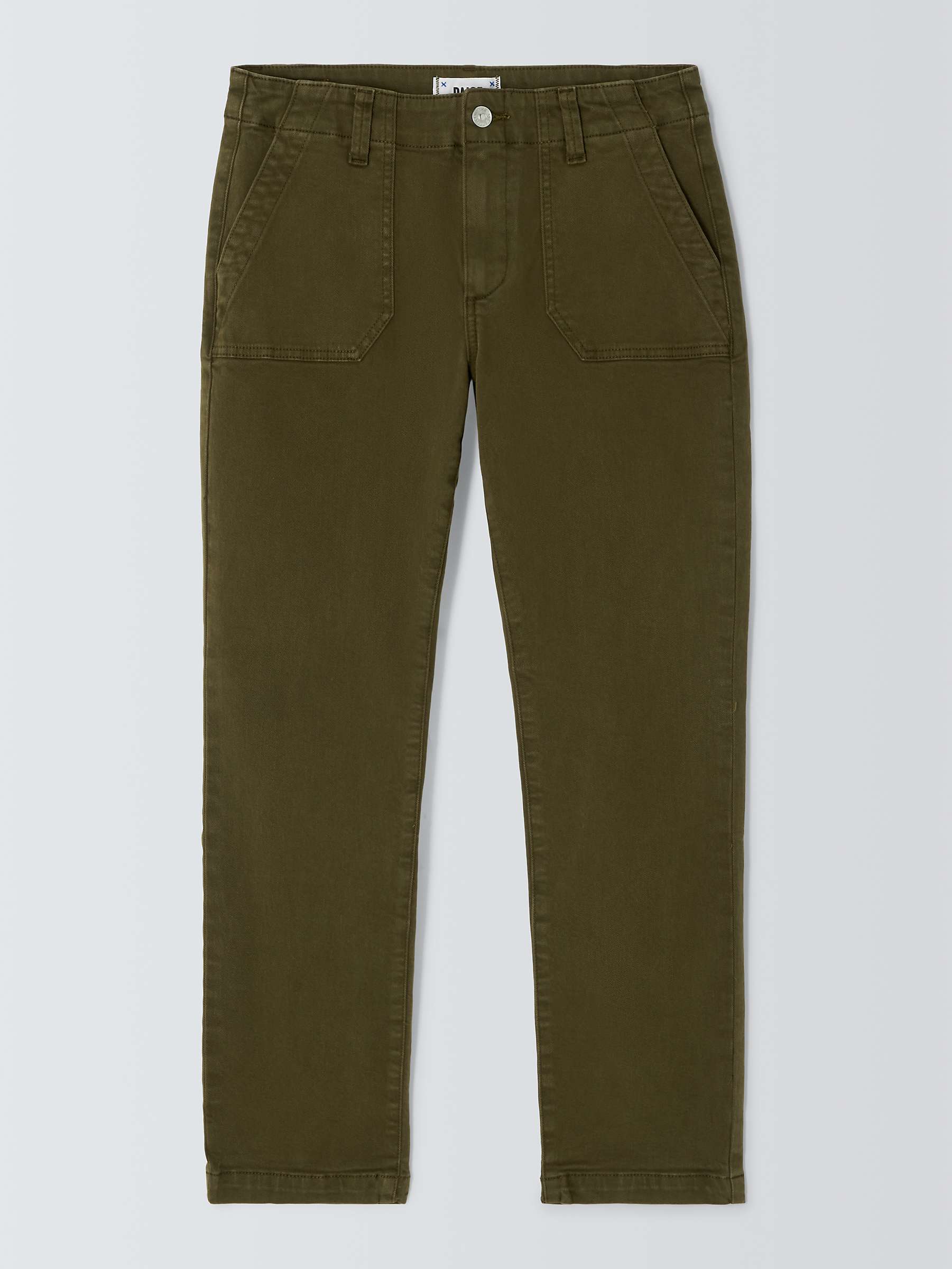 Buy PAIGE Mayslie Straight Leg Ankle Length Trousers, Vintage Olive Meadow Online at johnlewis.com