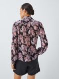 PAIGE Kirstie Floral Print Silk Blouse, Black/Multi