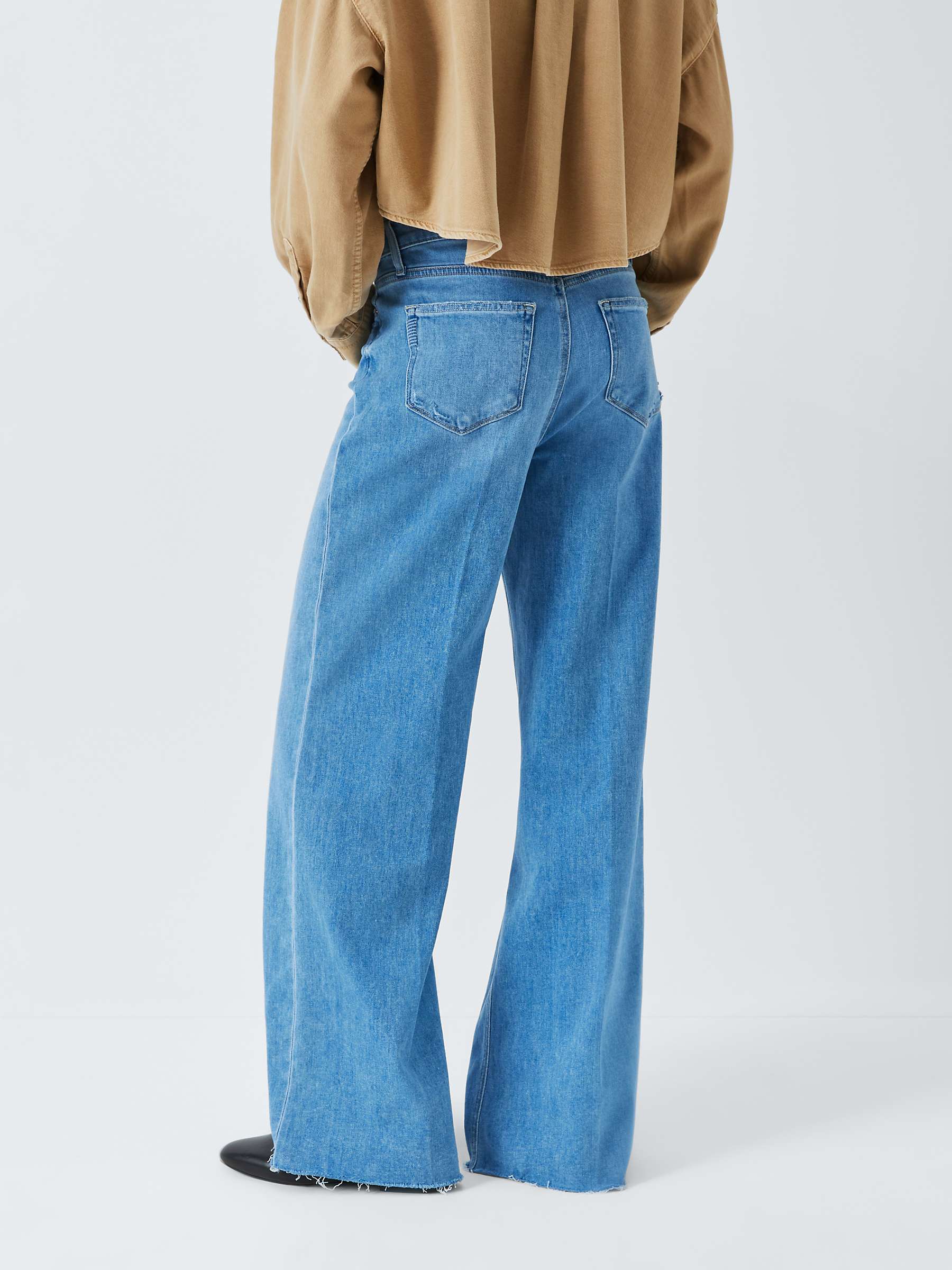 Buy PAIGE Anessa Wide Leg Jeans, Helena Online at johnlewis.com