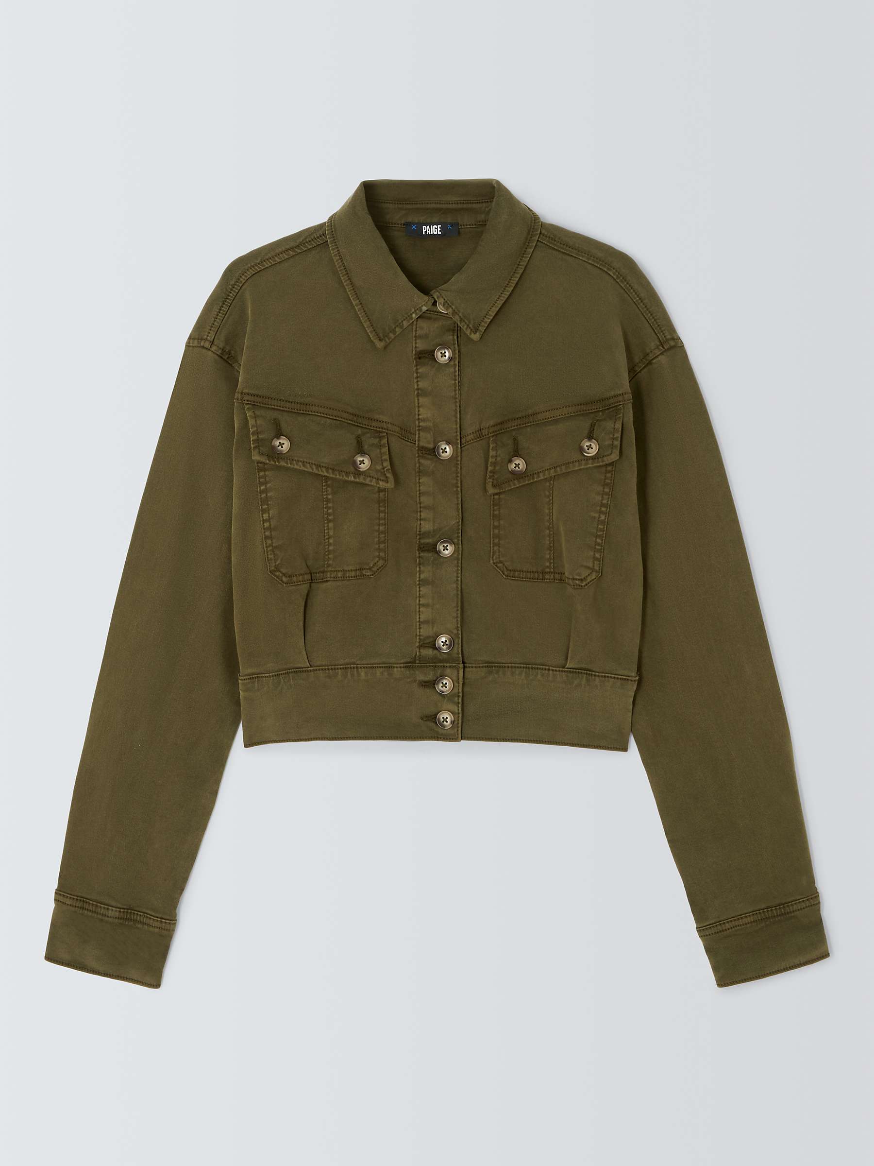 Buy PAIGE Cerra Jacket, Vintage Military Green Online at johnlewis.com