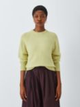 John Lewis Cashmere Lofty Raglan Crew Neck Jumper, Lime