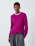 John Lewis Cashmere Crew Neck Jumper, Magenta