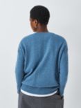 John Lewis Cashmere Relaxed V-Neck Jumper, Blue Denim