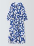 John Lewis Maya Aztec Maxi Dress, Blue/Multi