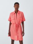 John Lewis Linen Blend Beach Shirt Dress, Pink