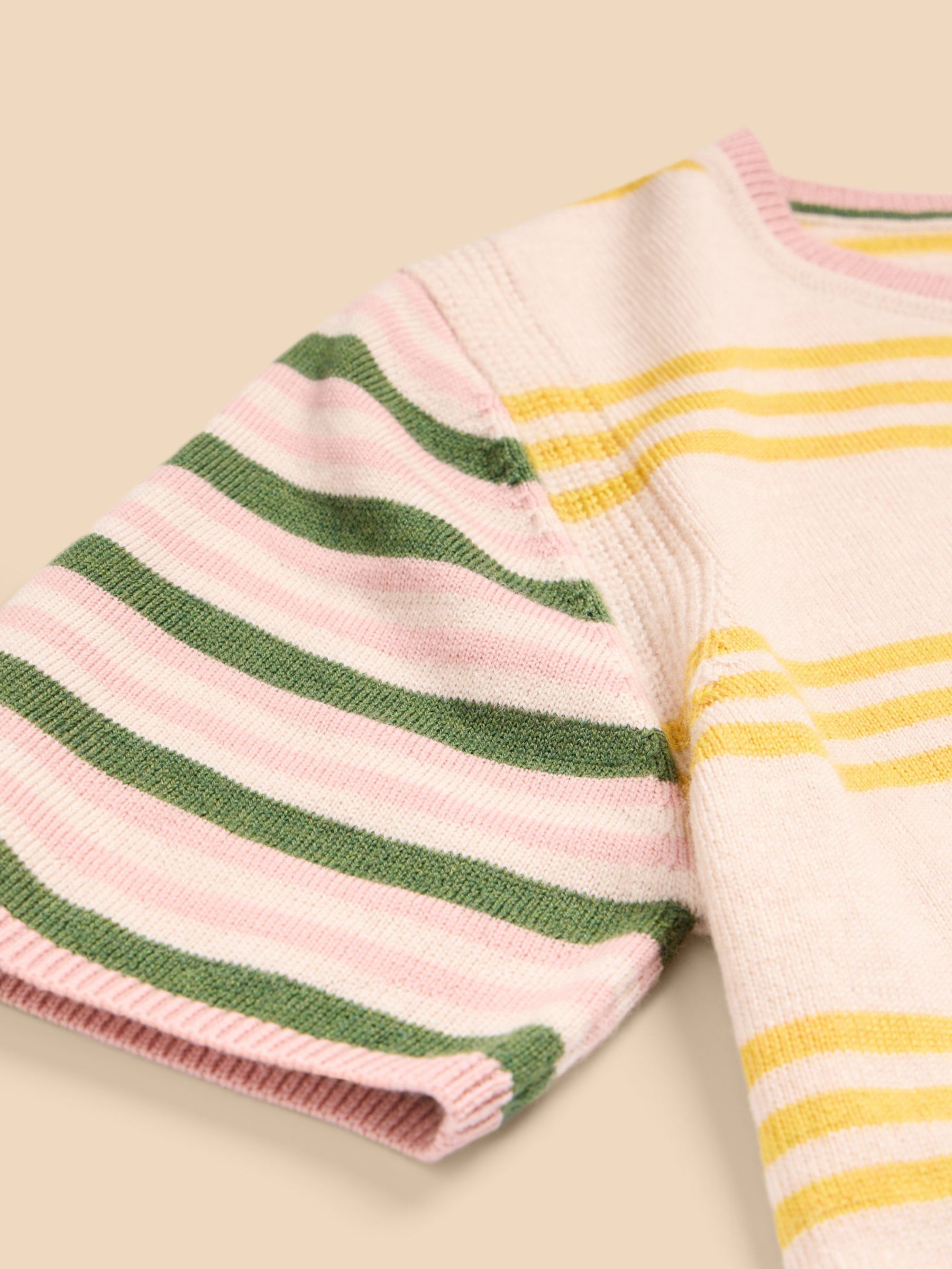 Buy White Stuff Merino Wool Striped Jumper, Natural/Multi Online at johnlewis.com