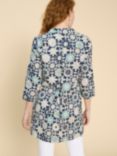 White Stuff Blaire Linen Tunic, Navy/Multi