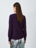 John Lewis Cashmere Crew Neck Jumper, Aubergine