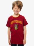 Fabric Flavours Kids' Harry Potter Gryffindor Short Sleeve T-Shirt, Red Burgundy