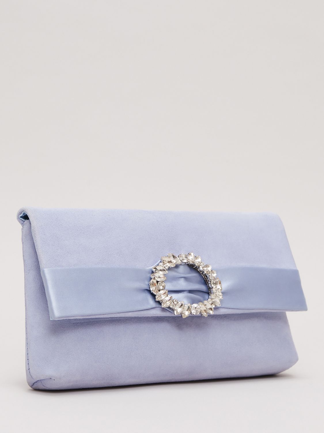 Buy Phase Eight Embellished Slim Clutch Bag, Pale Blue Online at johnlewis.com