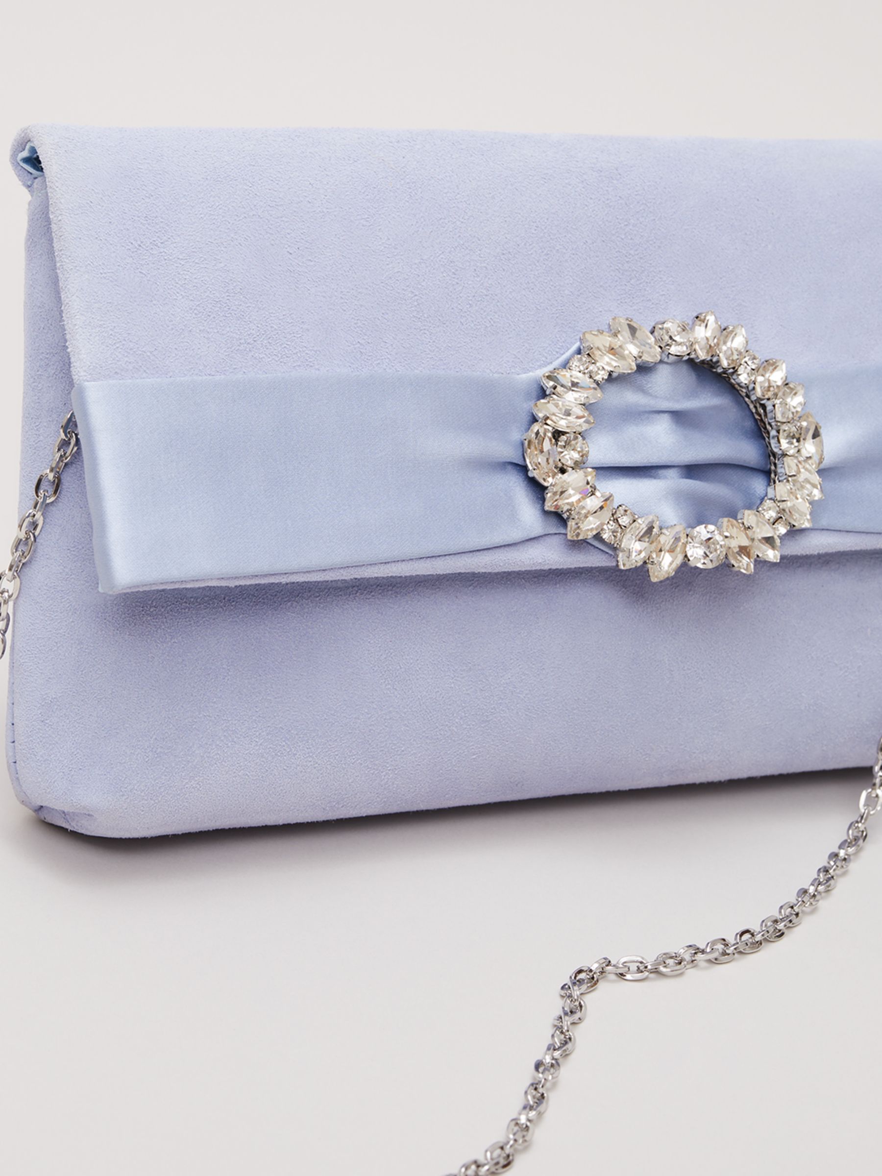 Buy Phase Eight Embellished Slim Clutch Bag, Pale Blue Online at johnlewis.com