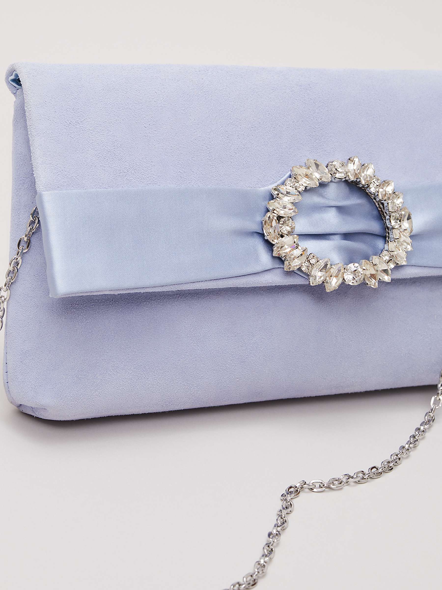 Buy Phase Eight Embellished Slim Clutch Bag, Pale Blue Online at johnlewis.com