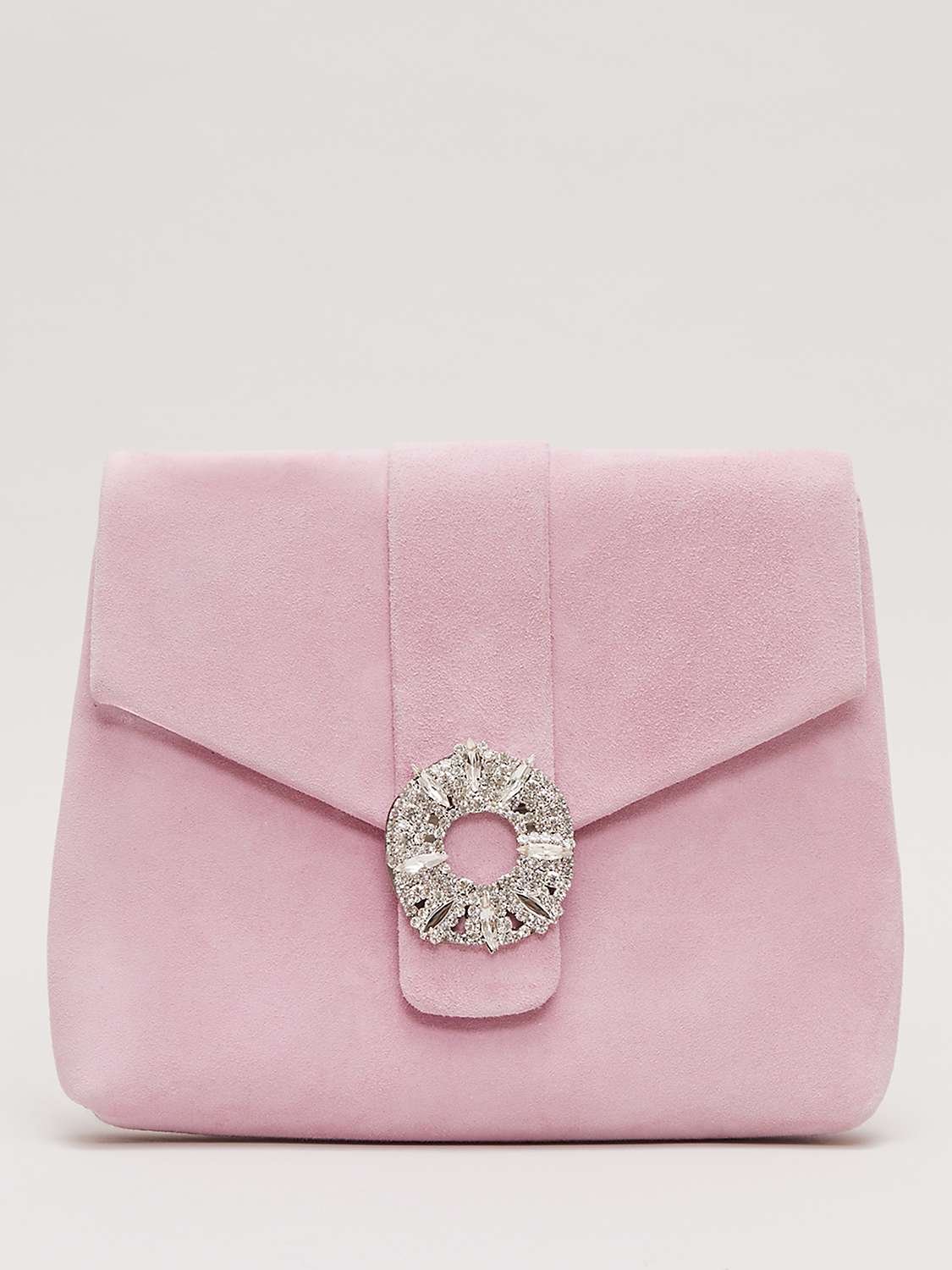 Buy Phase Eight Embellished Clutch Bag, Pale Pink Online at johnlewis.com