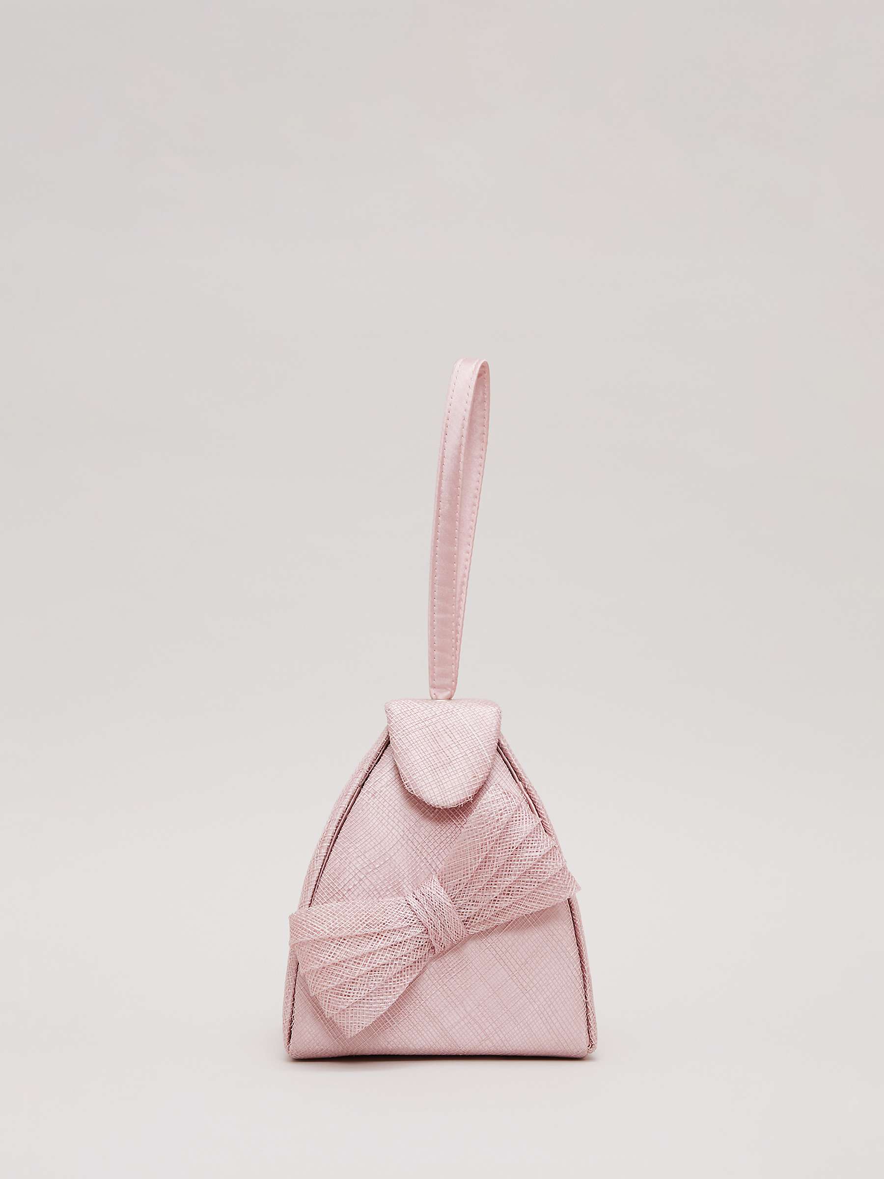 Buy Phase Eight Bow Front Top Handle Handbag, Pale Pink Online at johnlewis.com