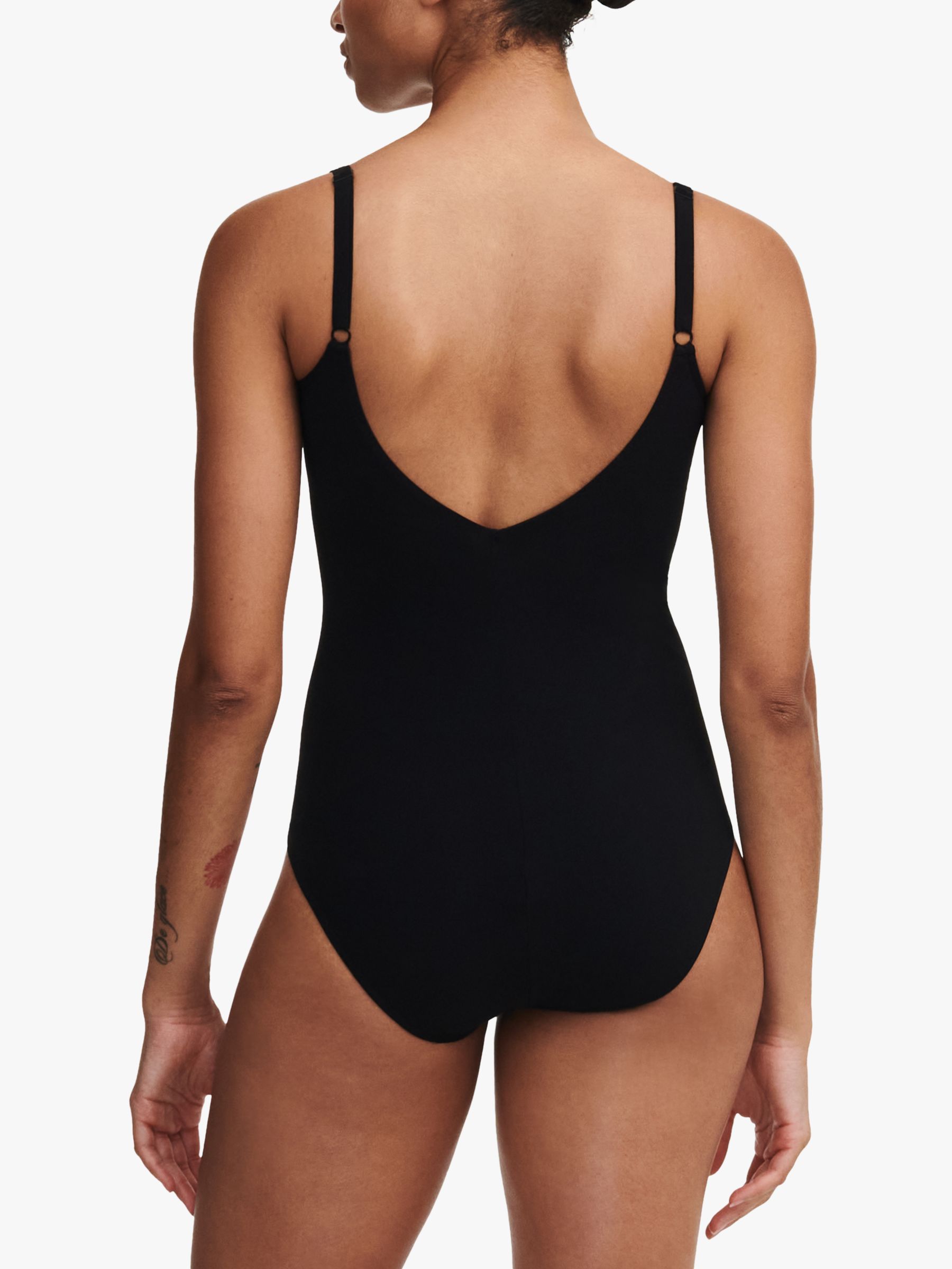 Chantelle Emblem Underwired Swimsuit, Black, 38DD