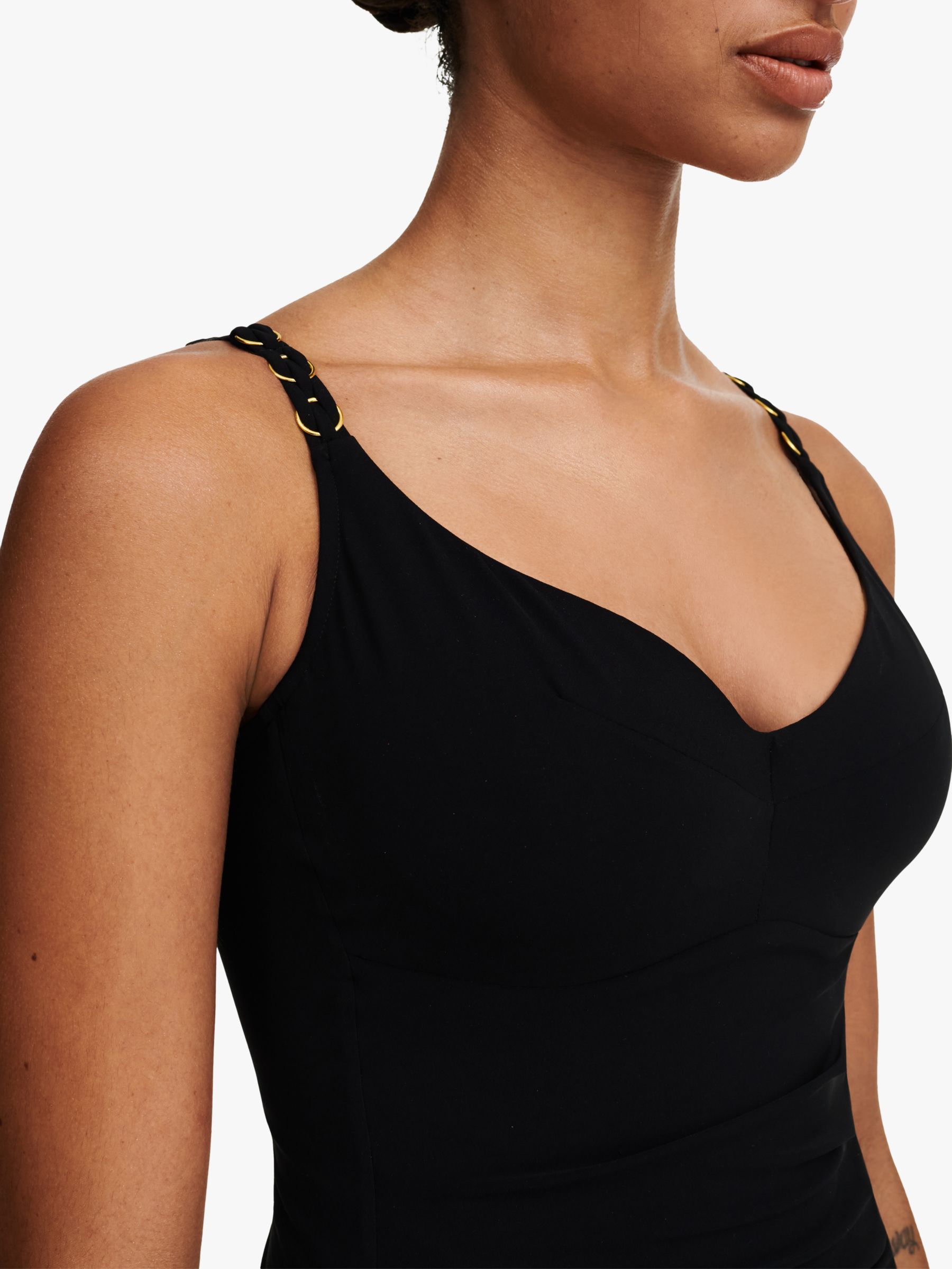 Buy Chantelle Emblem Underwired Swimsuit, Black Online at johnlewis.com
