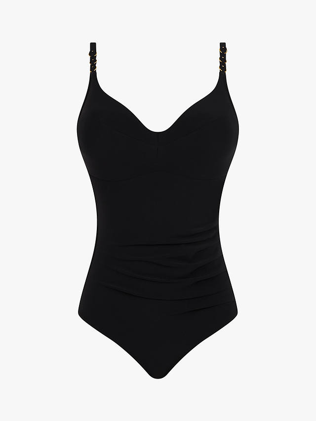 Chantelle Emblem Underwired Swimsuit, Black
