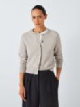 John Lewis Cashmere Lofty Knit Cardigan, Toast