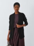 John Lewis Cashmere Rib Cardigan, Black