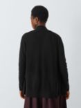 John Lewis Cashmere Rib Cardigan, Black