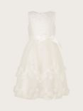 Monsoon Kids' Amber Diamante 3D Rose Occasion Dress