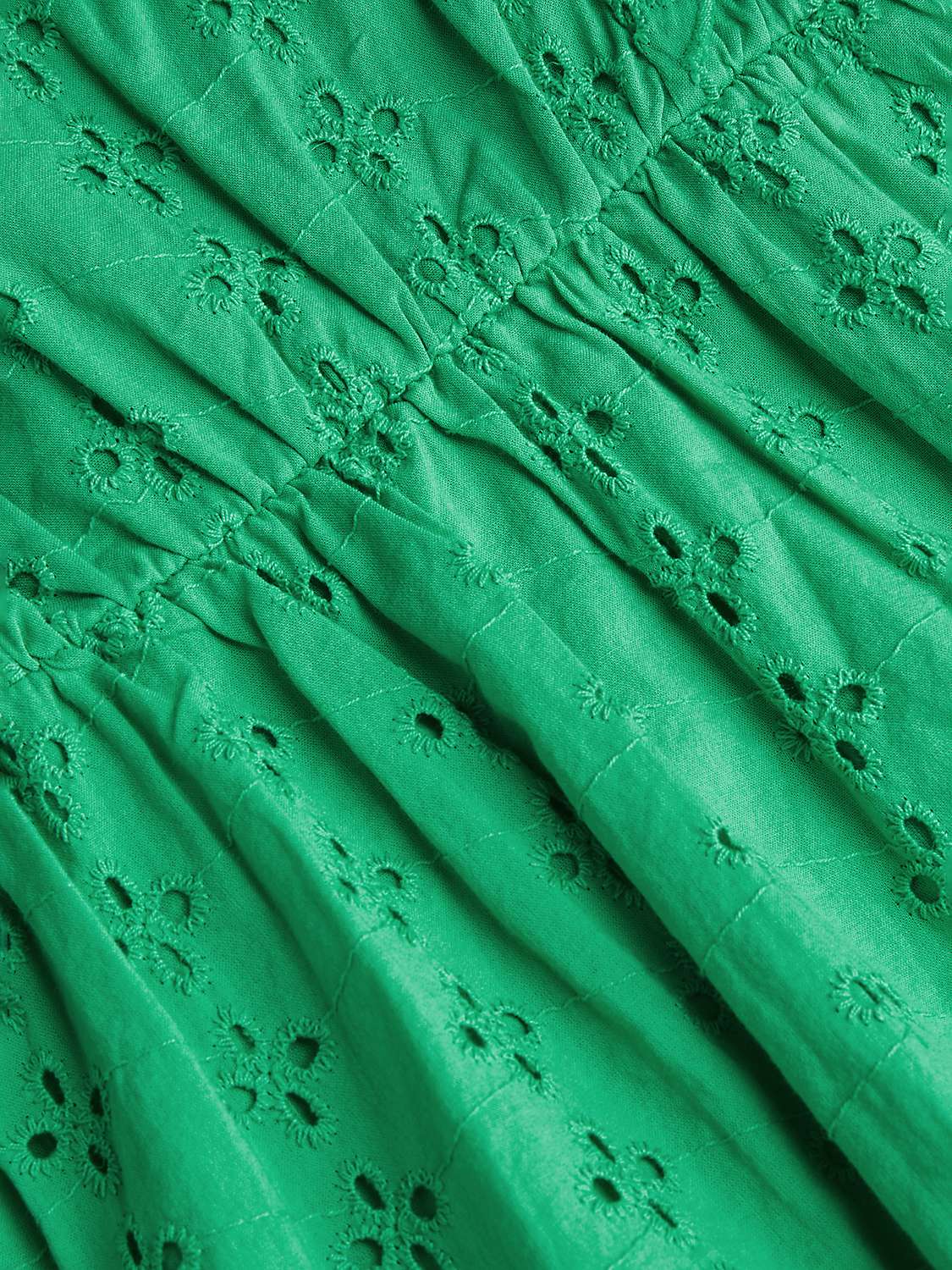 Buy Monsoon Kids' Broderie Anglaise Frill Dress, Green Online at johnlewis.com