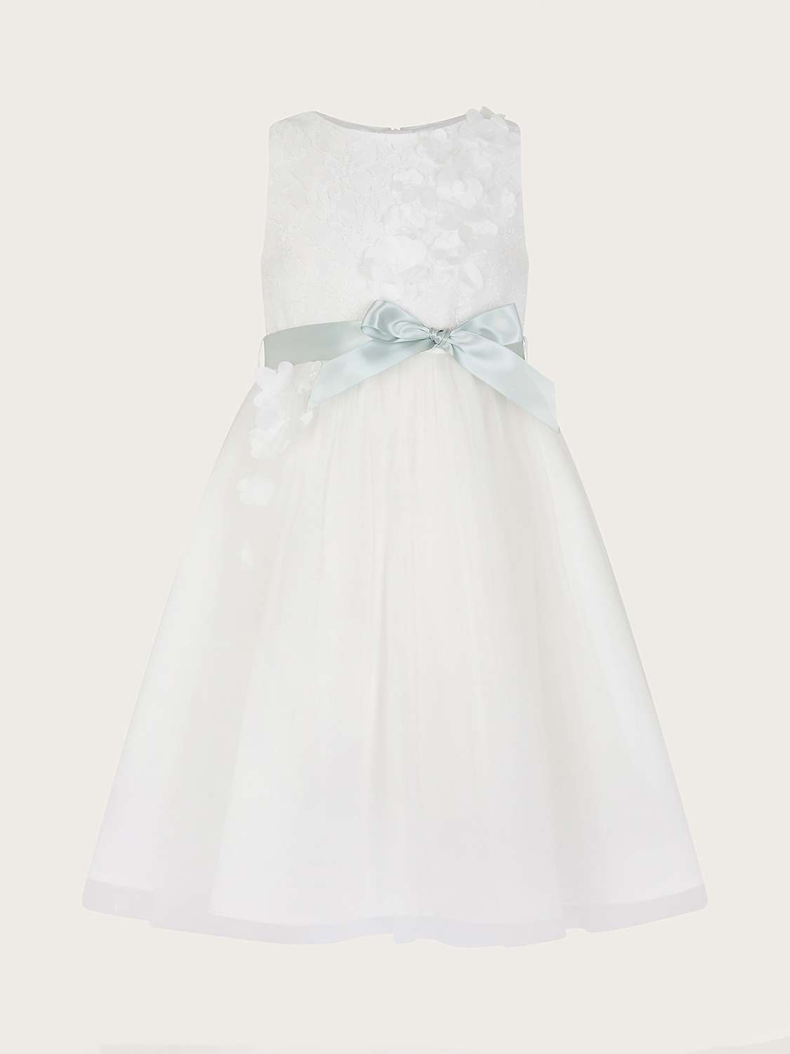 Buy Monsoon Kids' Frankie Scuba Bridesmaid Dress, Ivory Online at johnlewis.com