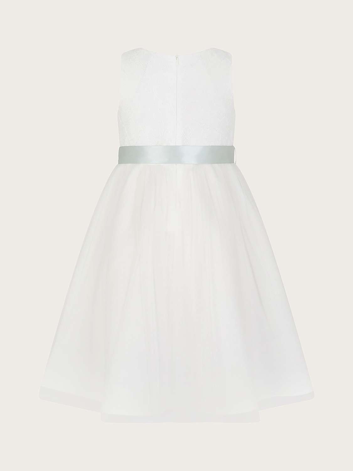 Buy Monsoon Kids' Frankie Scuba Bridesmaid Dress, Ivory Online at johnlewis.com