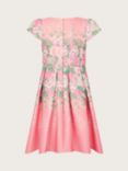 Monsoon Kids' Floral Printed Scuba Dress, Pink
