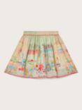 Monsoon Kids' Street Scene Print Skirt, Aqua/Multi