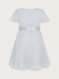 Monsoon Baby Angel Pleat Sequin Party Dress, Pale Blue