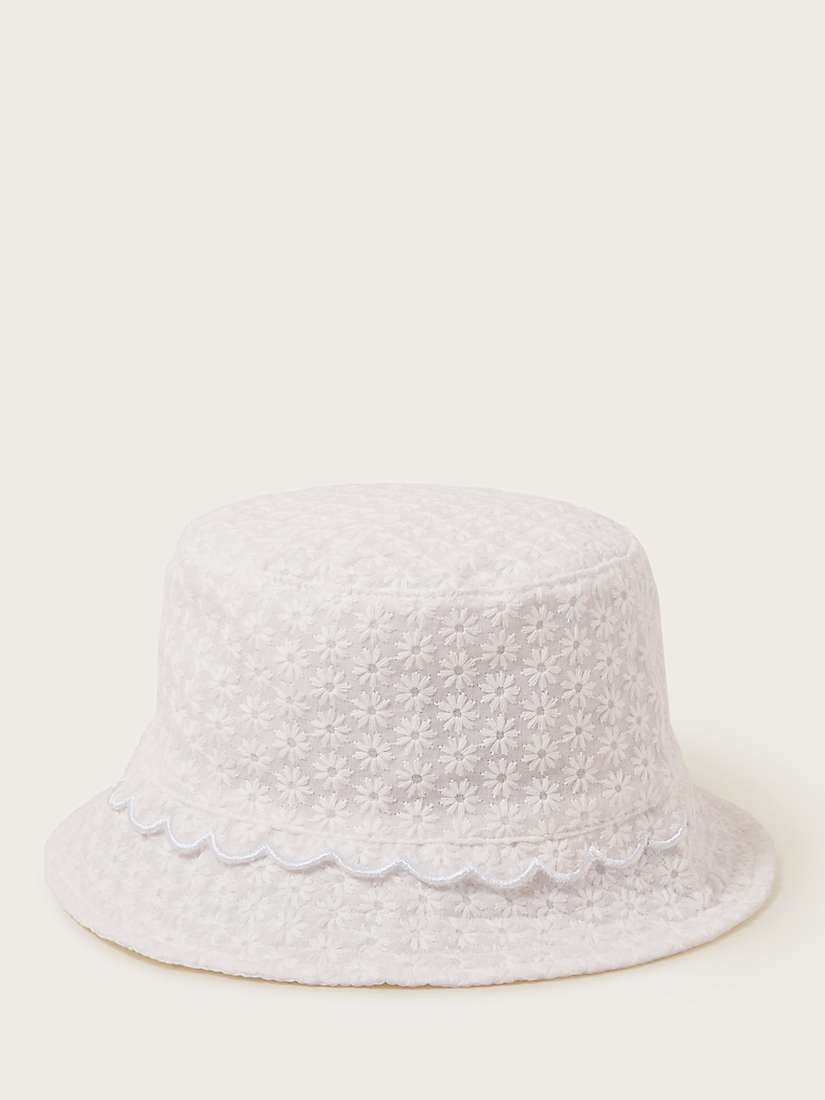 Buy Monsoon Baby Broderie Bucket Hat, Ivory Online at johnlewis.com