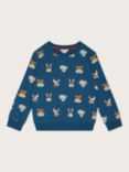 Monsoon Kids' Cotton Dog Jumper, Blue