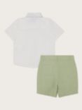 Monsoon Kids' Smart Shirt, Shorts & Bow Tie Set, Sage/White