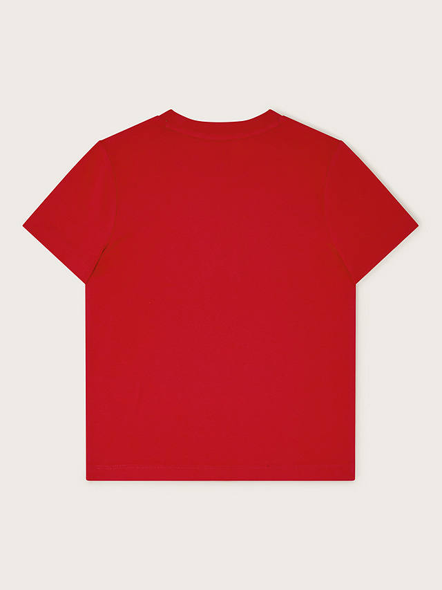 Monsoon Kids' Cotton Dog T-Shirt, Red