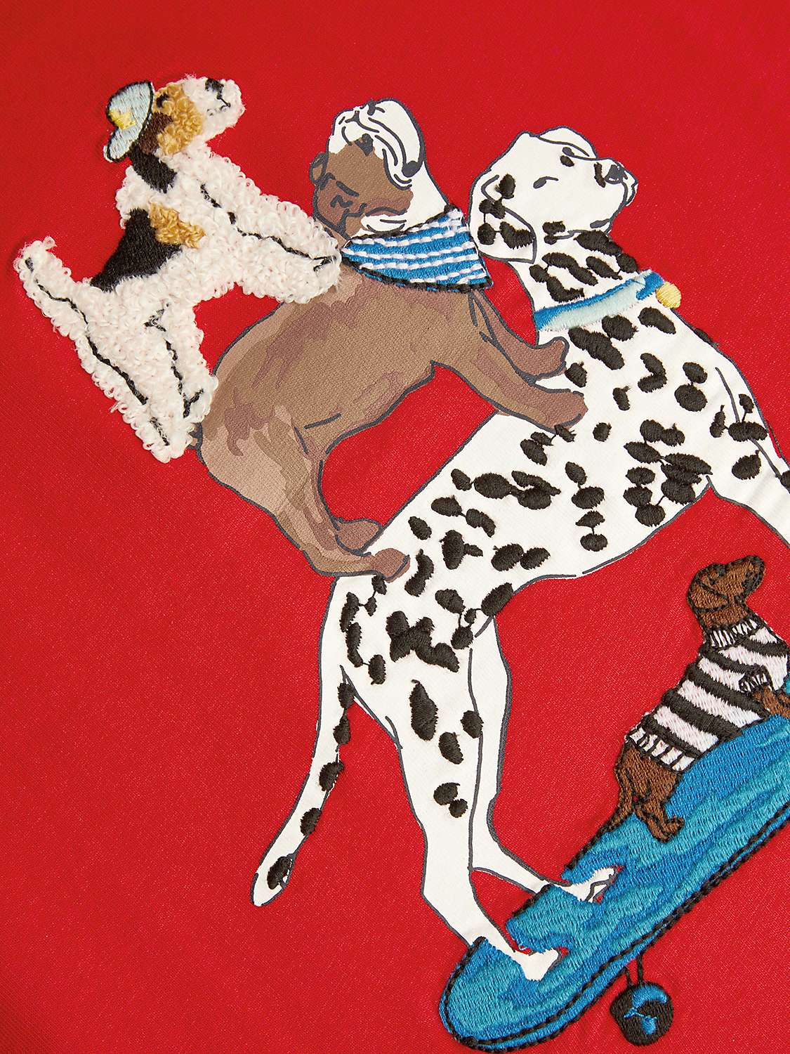 Buy Monsoon Kids' Cotton Dog T-Shirt, Red Online at johnlewis.com
