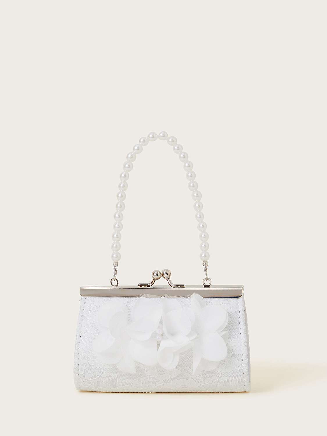 Buy Monsoon Kids' Pearl Bow Bridesmaid Bag, Ivory Online at johnlewis.com