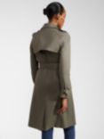 Hobbs Lisa Double Breasted Trench Coat, Olive Green, Olive Green