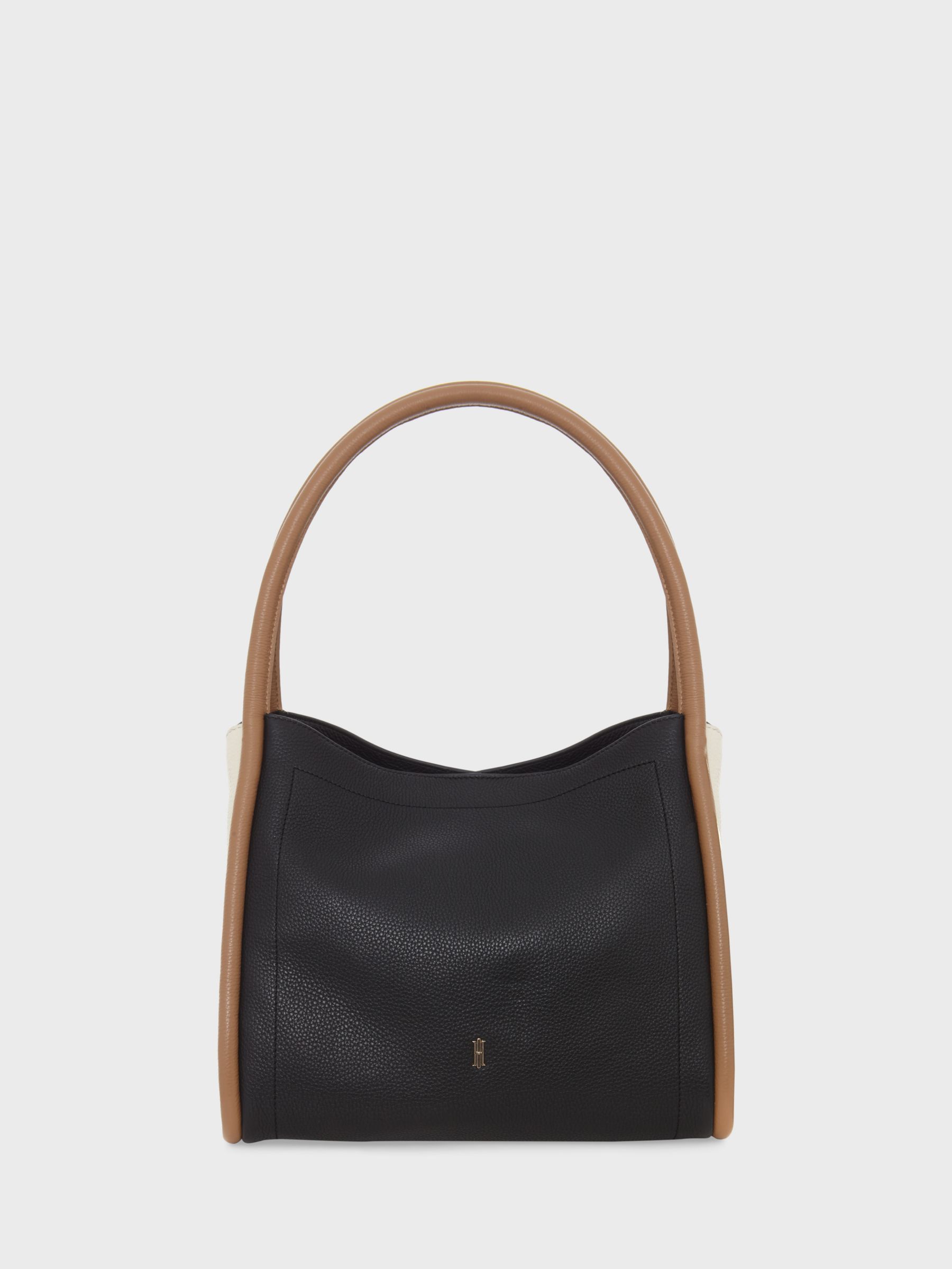 Hobbs Hurlingham Leather Tote Bag, Black/Multi, One Size