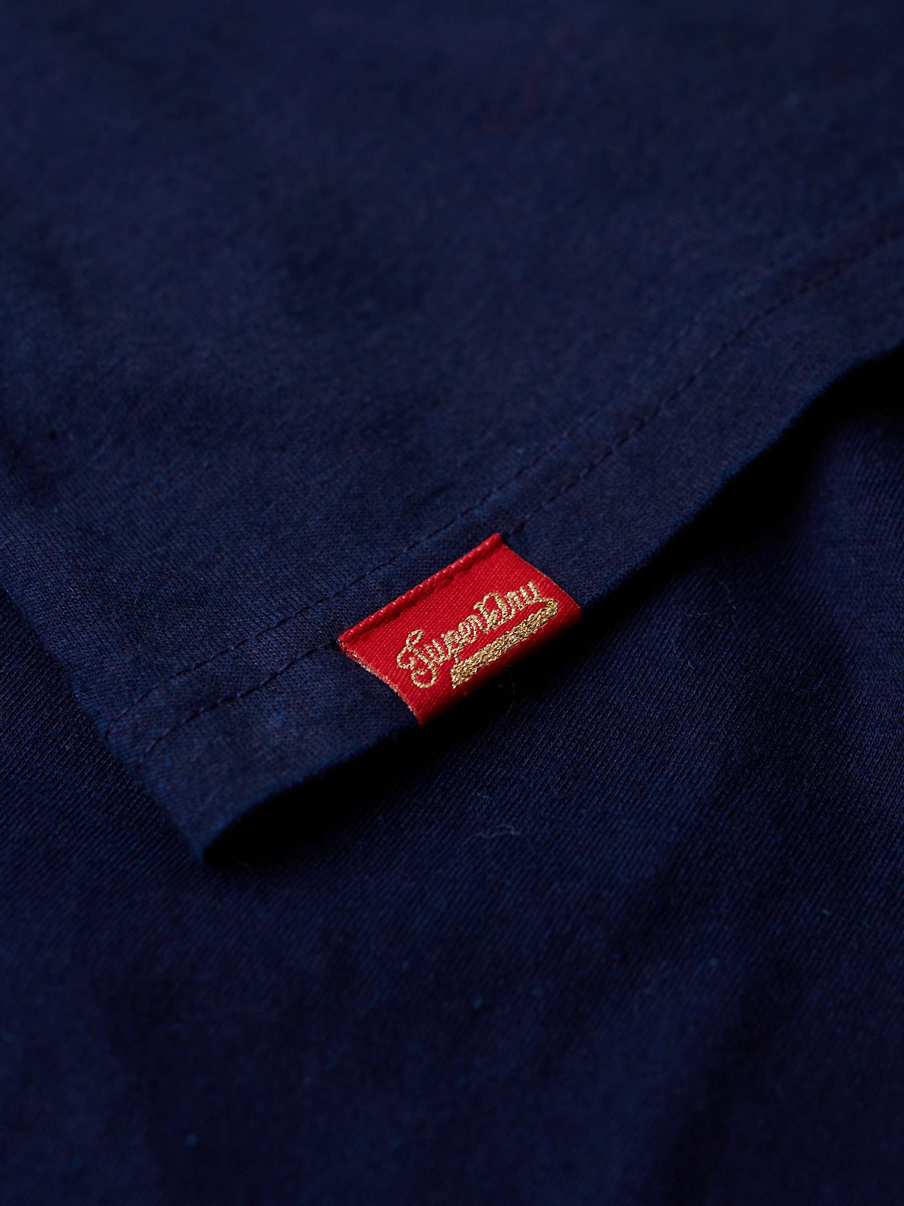 Buy Superdry Workwear Cotton Cap Sleeve T-Shirt, Deep Blue Online at johnlewis.com