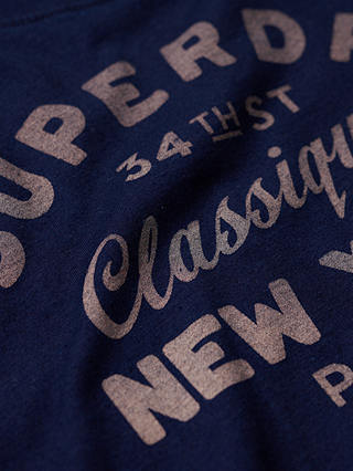 Superdry Workwear Cotton Cap Sleeve T-Shirt, Deep Blue