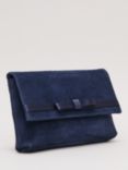 Phase Eight Satin Bow Clutch Bag, Navy