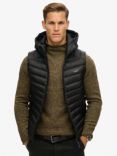 Superdry Hooded Fuji Padded Gilet, Black