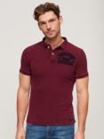 Superdry Vintage Athletic Polo Shirt, Rich Burgundy