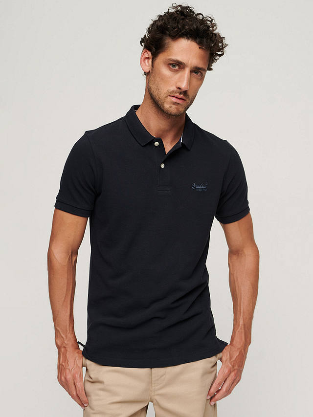 Superdry Classic Pique Polo Shirt, Eclipse Navy