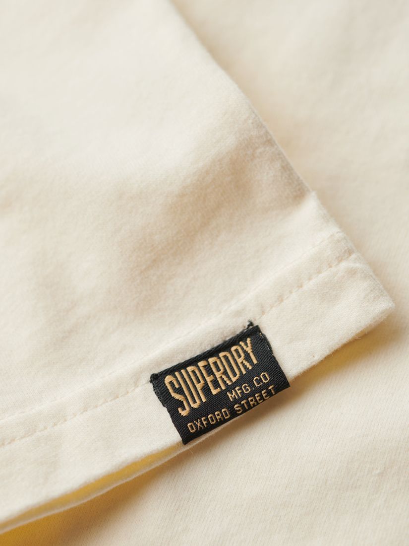 Superdry Classic Vintage Logo Heritage Vest, Cream, M